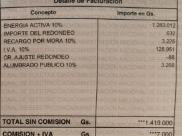 Fue de vacaciones y la luz le vino G. 1.426.000