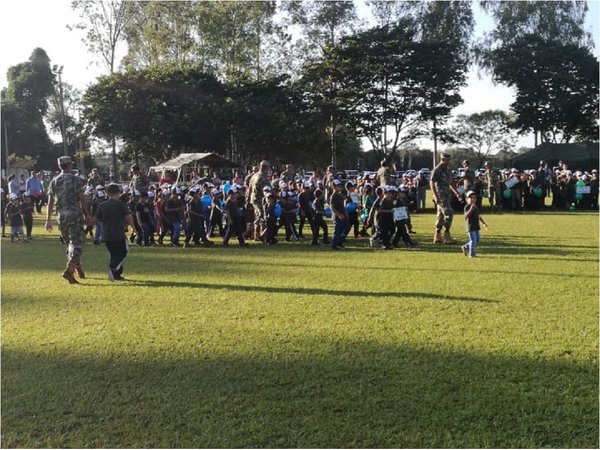 Soldado por un día reunió a más de 1.000 niños en Curuguaty