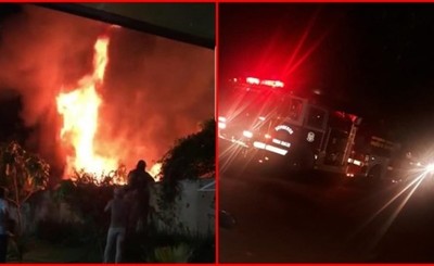 Vela encendida provocó incendio en Minga Guazú