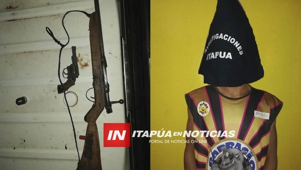 JOVEN DETENIDO POR S/ BALEAR UNA VIVIENDA EN SAN RAFAEL DEL PNÁ