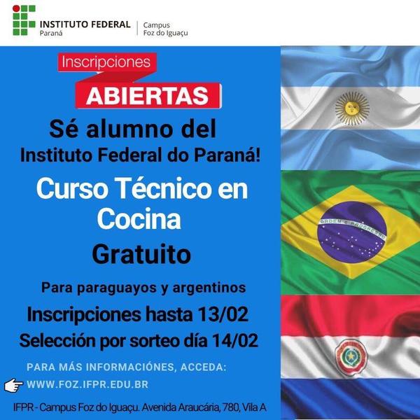 Habilitan cupos para extranjeros en el Instituto Federal de Paraná - Noticde.com