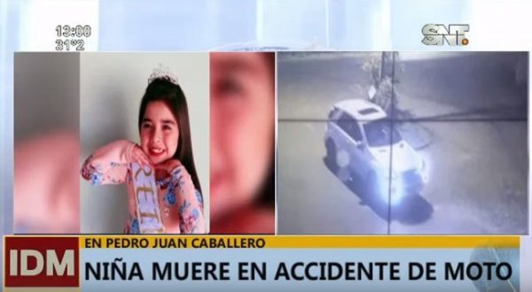Niña que viajaba en moto muere en choque