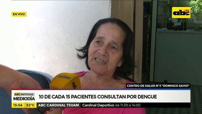 10 de cada 15 pacientes que consultan lo hacen por dengue - ABC Noticias - ABC Color