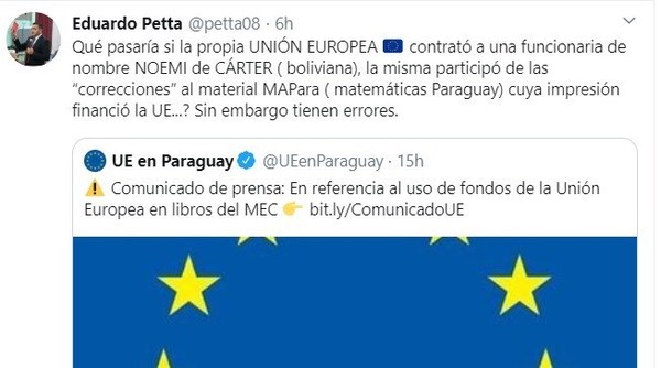 Nancy Ovelar sobre tuit de Petta en contra de la UE: “Es coherente con su comportamiento habitual” - ADN Paraguayo