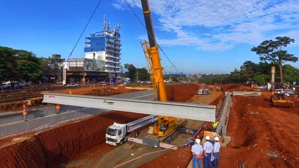 Inició montaje de vigas de hormigón del Multiviaducto de Ciudad del Este