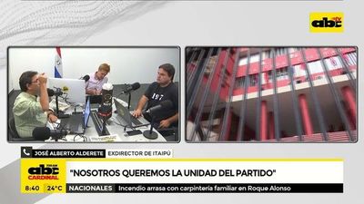 Alderete: “Nosotros queremos la unidad del partido” - ABC Noticias - ABC Color