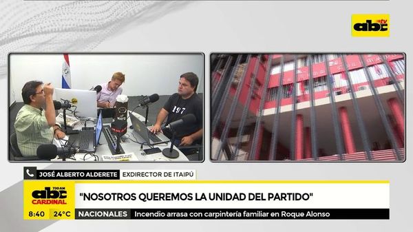 Alderete: “Nosotros queremos la unidad del partido” - ABC Noticias - ABC Color