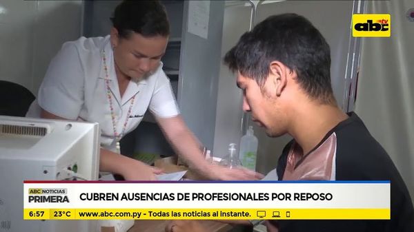 Cubren ausencias de profesionales por reposo - ABC Noticias - ABC Color