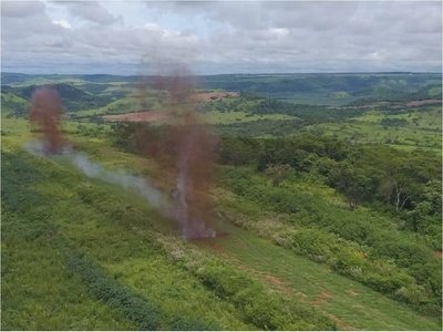Destruyen otra pista clandestina en Amambay