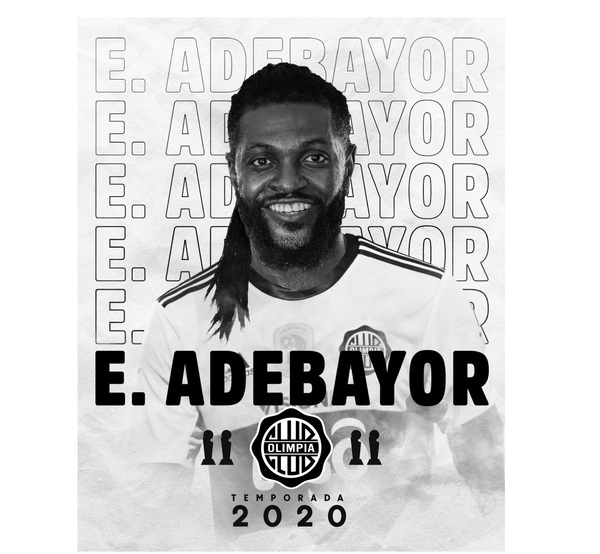 Olimpia oficializa llegada de Emmanuel Adebayor