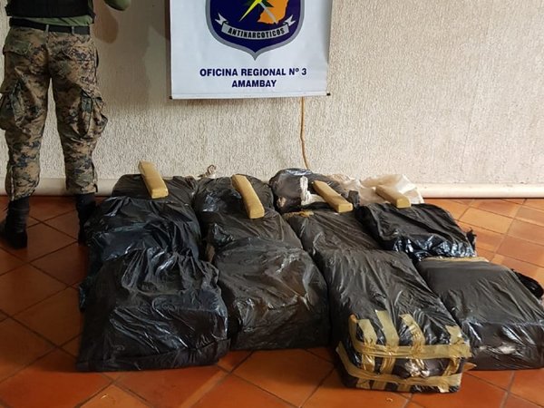 Hallan 321 kilos de marihuana en Pedro Juan Caballero