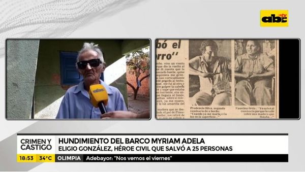 Héroe civil que salvó a 25 personas del hundimiento - Crimen y castigo - ABC Color