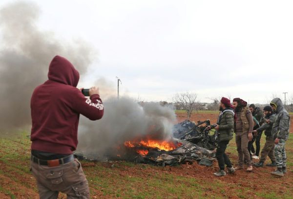 Un helicóptero sirio fue derribado
