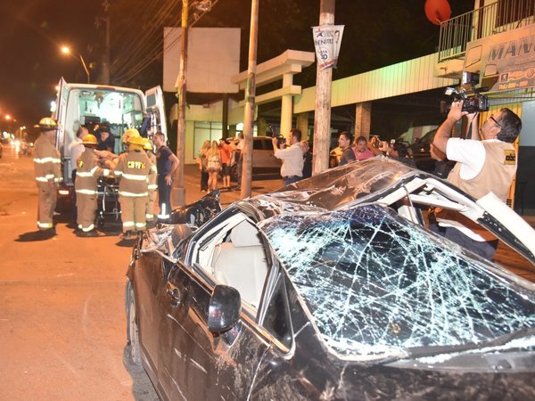Cuádruple choque deja un herido en Asunción