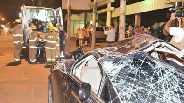 CUADRUPLE CHOQUE DEJA UN HERIDO EN ASUNCIÓN