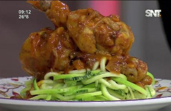 Receta del día: Tallarines de zucchini con pollo - SNT