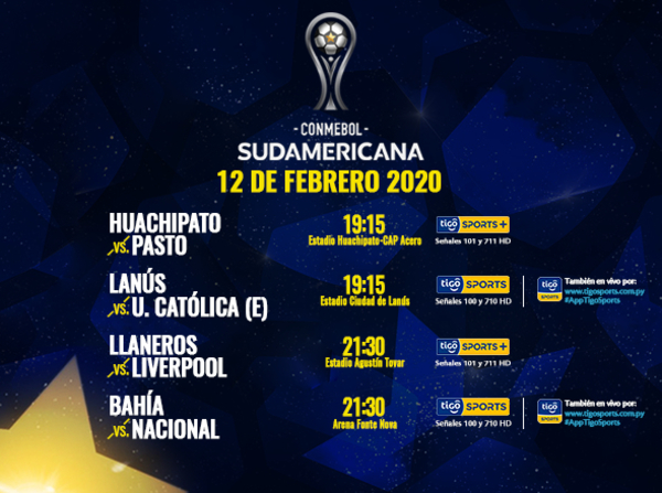 Cuatro partidos encienden la Sudamericana