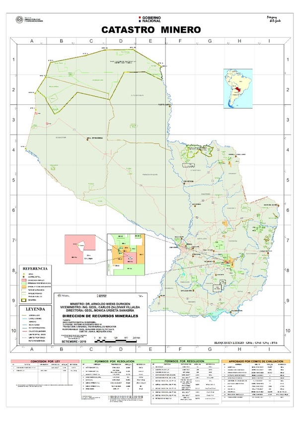 Mapa de catastro Minero del Viceministerio de Minas y Energía - .::RADIO NACIONAL::.