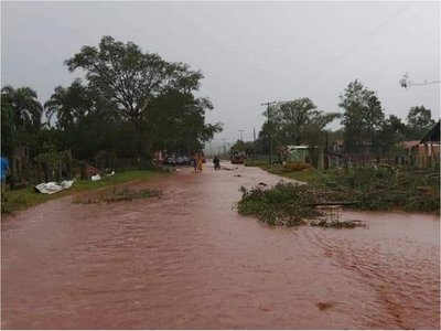 Temporal deja daños materiales en Caazapá