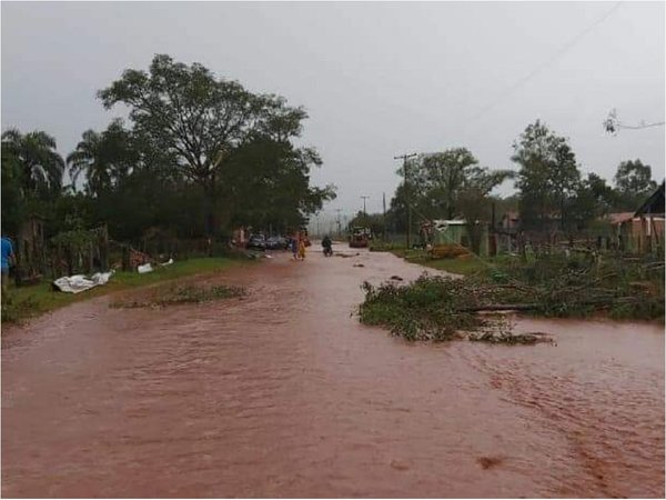 Temporal deja daños materiales en Caazapá