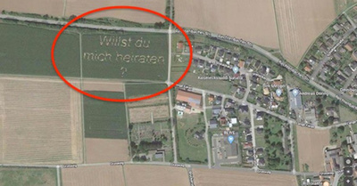 Pedido de casorio en Google Maps
