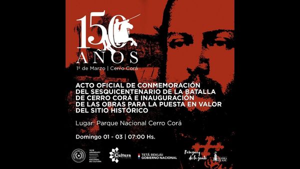El 20 comienzan los actos por el 150º aniversario de la batalla de Cerro Corá