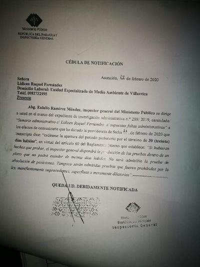 Fiscala que denunció acoso de su jefe afirma que ahora la amedrentan - Nacionales - ABC Color