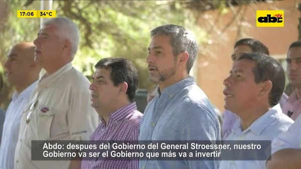 Abdo anuncia obras y reivindica dictadura de Stroessner - ABC Noticias - ABC Color