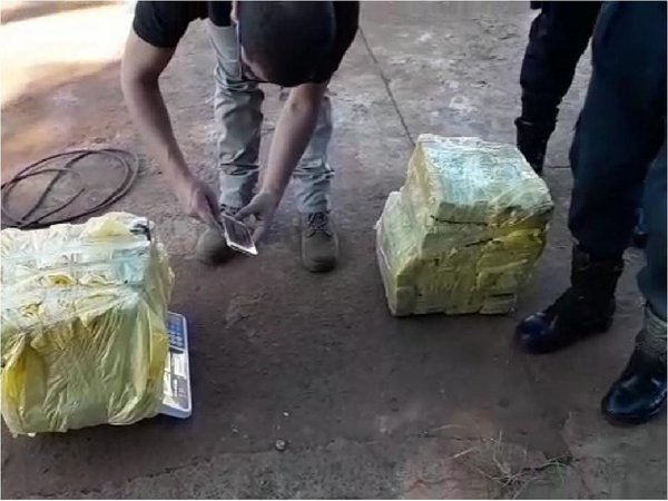 Hallan 37 kilos de marihuana en La Paloma del Espíritu Santo