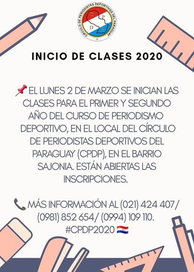 En marzo iniciarán las clases en el Círculo de Periodistas Deportivos - Fútbol - ABC Color