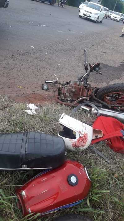 Motociclista muere en Hernandarias