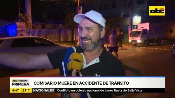Comisario muere en accidente de tránsito - ABC Noticias - ABC Color