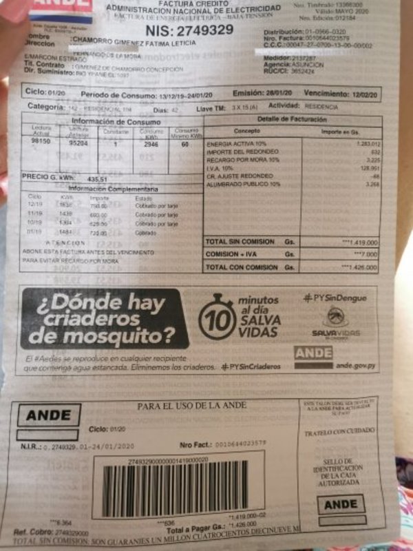 Fue de vacaciones, pero la ANDE duplicó su factura de consumo | Info Caacupe