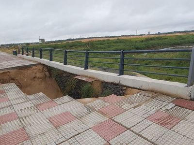 Cae puente ubicado en Constanera