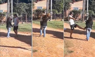 Borracho golpeó a su pareja en la calle | Info Caacupe