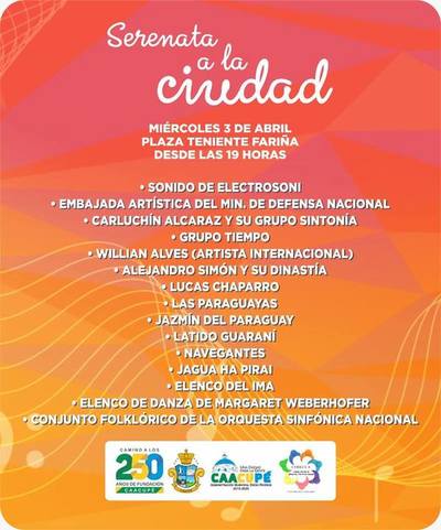 Serenata a la ciudad de Caacupé en víspera del aniversario | Info Caacupe
