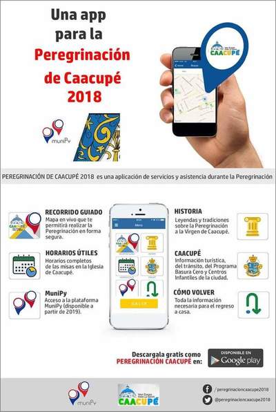 La peregrinación a Caacupé tendra una app para disfrutar aún mas del evento | Info Caacupe