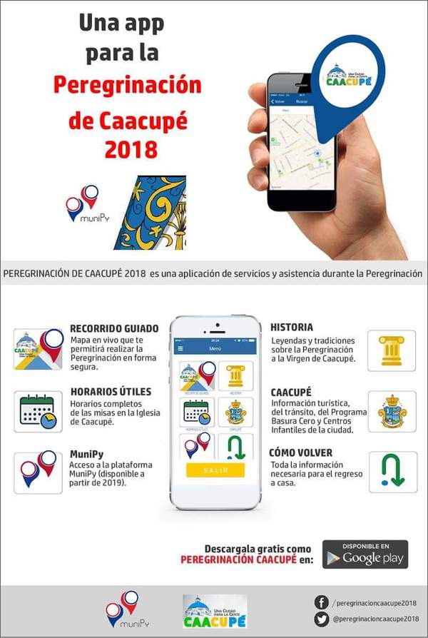 La peregrinación a Caacupé tendra una app para disfrutar aún mas del evento | Info Caacupe