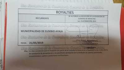 Rendición de cuentas de Royalties y Fonacide fueron presentadas a tiempo aclara Municipio de Eusebio Ayala | Info Caacupe