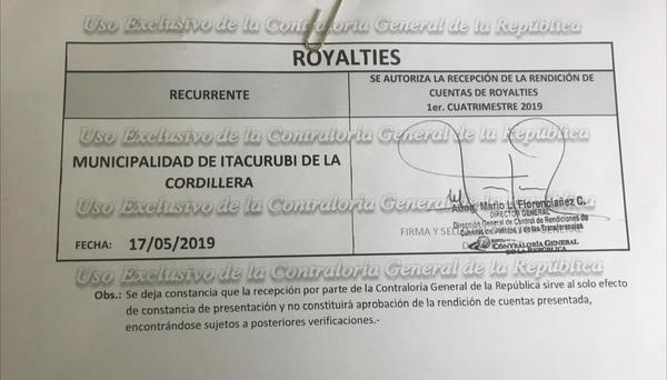 Municipio de Itacurubi de la Cordillera presentó rendición de Royalties y Fonacide | Info Caacupe