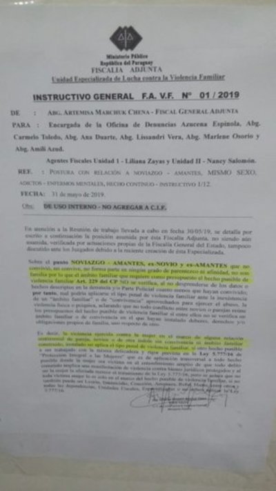 Instructivo sobre violencia familiar quedó sin efecto | Info Caacupe