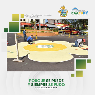 Instituciones participaron de los trabajos de la Alfombra Eucarística en Caacupé | Info Caacupe