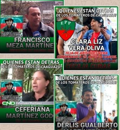 Gobierno difunde fotos de familiares de epepistas infiltrados en marcha