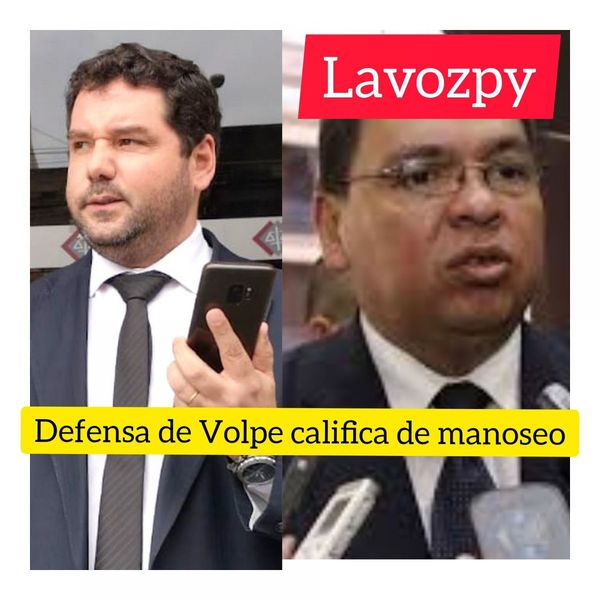 Volpe asegura que fue manoseado por el Ejecutivo