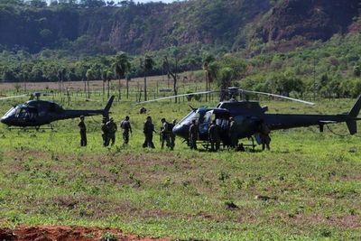 Realizan operativo conjunto en Pedro a Juan Caballero contra narcos