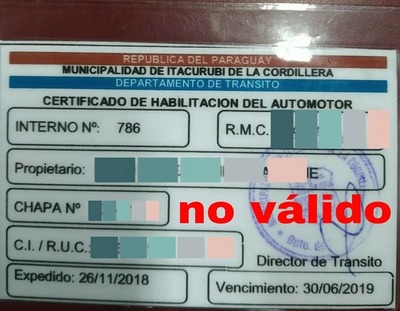 En Itacurubi, desde julio quedan totalmente expiradas habilitaciones con formato antiguo | Info Caacupe
