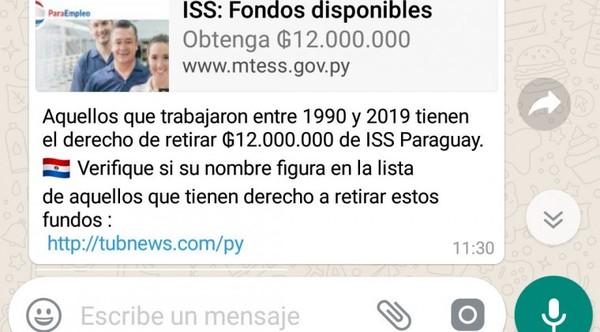 Tiene derecho a retirar 12 millones”: el nuevo fraude vía WhatsApp que crea ilusión | Info Caacupe