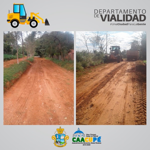 Depto. de Vialidad de Caacupé realiza trabajos de encauce en San Francisco y Cerro Real | Info Caacupe