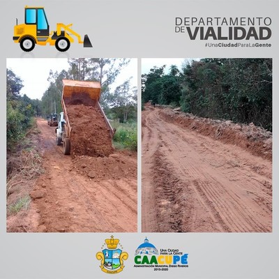 Dpto. de Vialidad repara caminos en Compañía Itaybumí | Info Caacupe