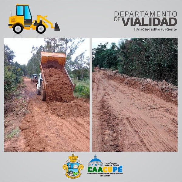Dpto. de Vialidad repara caminos en Compañía Itaybumí | Info Caacupe